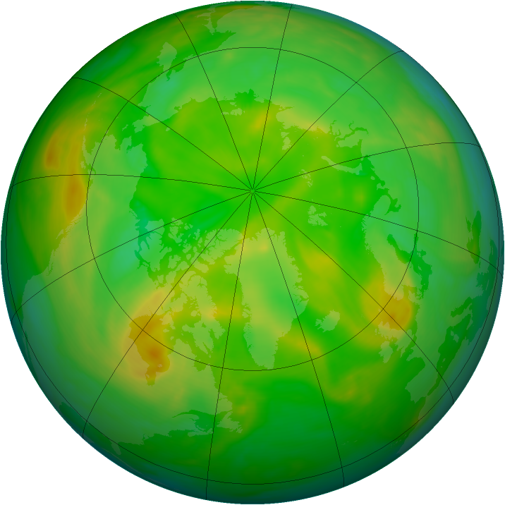 Arctic ozone map for 22 June 2006